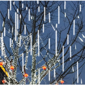 Plug-In Waterproof Falling Teardrop Icicle LED String Lights