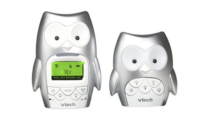 VTech DM225 Owl Audio Baby Monitor with up to 1,000 ft of Range, Vibrating Sound-Alert, Talk-Back Intercom, Digitized Transmission & Night Light