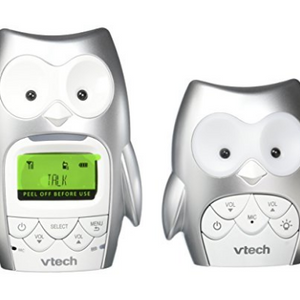 VTech DM225 Owl Audio Baby Monitor with up to 1,000 ft of Range, Vibrating Sound-Alert, Talk-Back Intercom, Digitized Transmission & Night Light