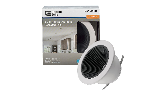 $4.50 EACH!! 4 in. 3000K Soft White Integrated LED Recessed Ultra Low Glare 625 Lumens - Ships Quick!