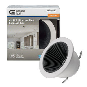 $4.50 EACH!! 4 in. 3000K Soft White Integrated LED Recessed Ultra Low Glare 625 Lumens - Ships Quick!