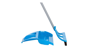 PRICE DROP: WISP System Broom / Dustpan w/ Hanger + Electrostatic Bristle - Blue