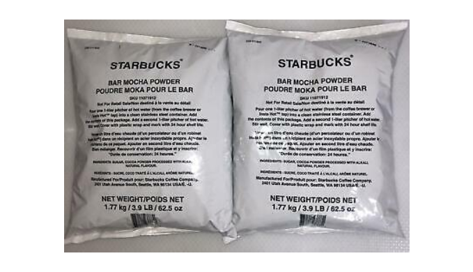 2 Pack: Starbucks Bar Mocha Powder (3.9 Lbs each) + FREE 2DAY SHIPPING!