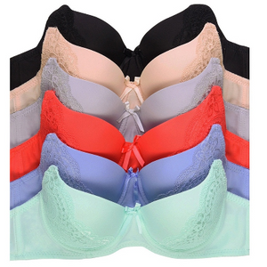 Pack of 6 Women's Plain and Lace Bras