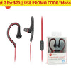 2 For $20!! Motorola Water/sweat Resistant Sport Earbuds - Ships Quick! Red Electronics