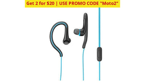 2 For $20!! Motorola Water/sweat Resistant Sport Earbuds - Ships Quick! Blue Electronics