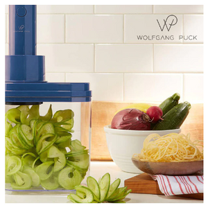 Wolfgang Puck 3-in-1 Electric Power Spiralizer With 3 Blades and Recipes (Refurbished)