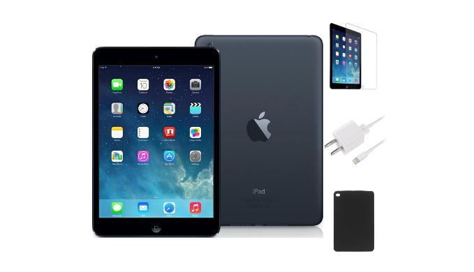 iPad - ipad mini 16GB ブラック 付属品付き Apple iPad Mini 16GB Wi-Fi Bundle (Refurbished) - Ships