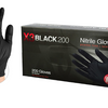 Industrial Black Nitrile Gloves, Box of 200, 3 mil, Latex Free, Powder Free, Textured, Disposable, Non-Sterile