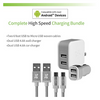 8-Piece: Ubio Labs 4x 6ft Micro USB Woven Cables, 2x Dual Wall, 2x Car Chargers (Bulk Packaging)