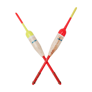 4 Pack: Eagle Claw 1/2" Precision Wood Floats Pencil with 6" Stick - Ships Quick!