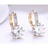 14K Gold Plating Swarovski Elements Starburst Design Lever back Earrings