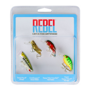 Rebel Classic Critters 4-Piece Fishling Lures Variety Pack - Ships Quick!