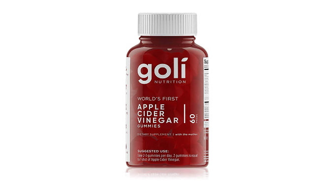 Apple Cider Vinegar Gummy Vitamins by Goli Nutrition - Immunity & Detox - (1 Pack, 60 Count, with The Mother, Gluten-Free, Vegan, Vitamin B9, B12, Beetroot, Pomegranate)
