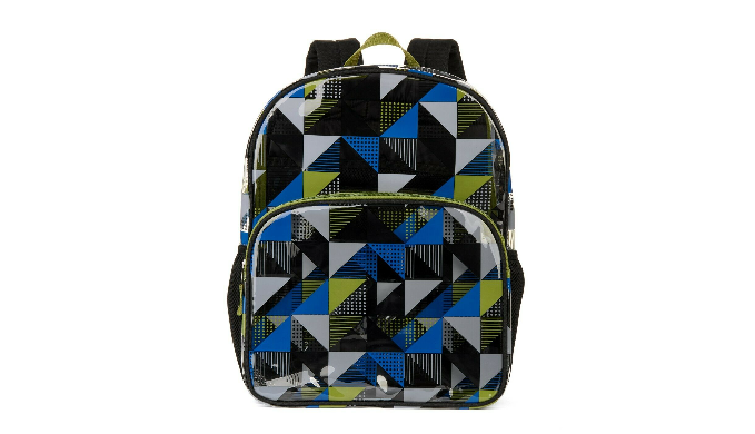 Wonder Nation Clear Children's Backpack, Geometric Pattern - Ships Quick!