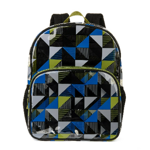 Wonder Nation Clear Children's Backpack, Geometric Pattern - Ships Quick!