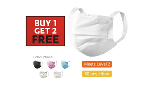 Buy 1 Get 2 FREE!! 50-Pack: Kid's Disposable Masks (ENTER CODE 3KIDS TO GET 2 FREE) - Ships Quick!