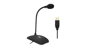 KLIM Talk - USB Desk Microphone for Computer - Compatible with Any PC, Laptop, Mac, PS4 - Open Box/Like New - Ships Quick!