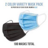 Disposable Mask Blowout! 100 Pack of Black or Blue 3Ply Masks - Ships Quick!