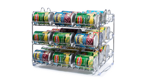 SET OF TWO: Stackable Can Rack Organizer, Storage for 36 cans - Great for the Pantry Shelf, Kitchen Cabinet or Counter-top. Stack Another Set on Top to Double Your Storage Capacity. (GREAT REVIEWS ON AMAZON!)