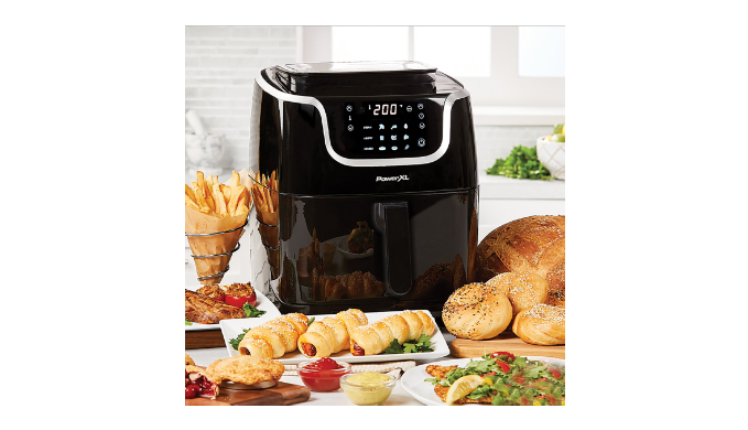 PowerXL 7-qt 10-in-1 1700W Air Fryer Steamer with Muffin Pan Black