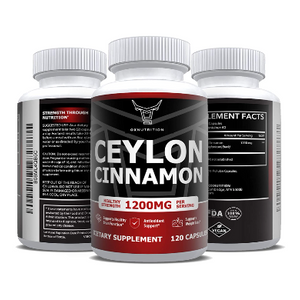 Ceylon Cinnamon 1200mg per serving, 120 or 240 Capsules | Promotes Healthy Blood Sugar Levels, Joint Support, Anti-inflammatory, and Powerful Antioxidant | True Organic Sri Lanka Cinnamon