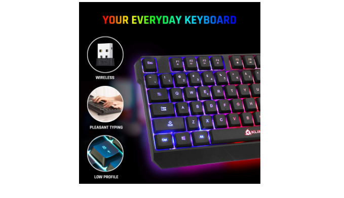 Clavier Gamer KLIM Chroma AZERTY FR - Rétroéclairé, Occasion Fonctionnel