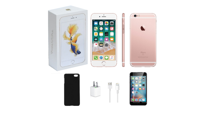 IPHONE 6S 128GB GOLD WIFI+4G BUNDLE - VERIZON OR T-MOBILE - (Refurbished w/ 30-Day Warranty) - Ships Quick!