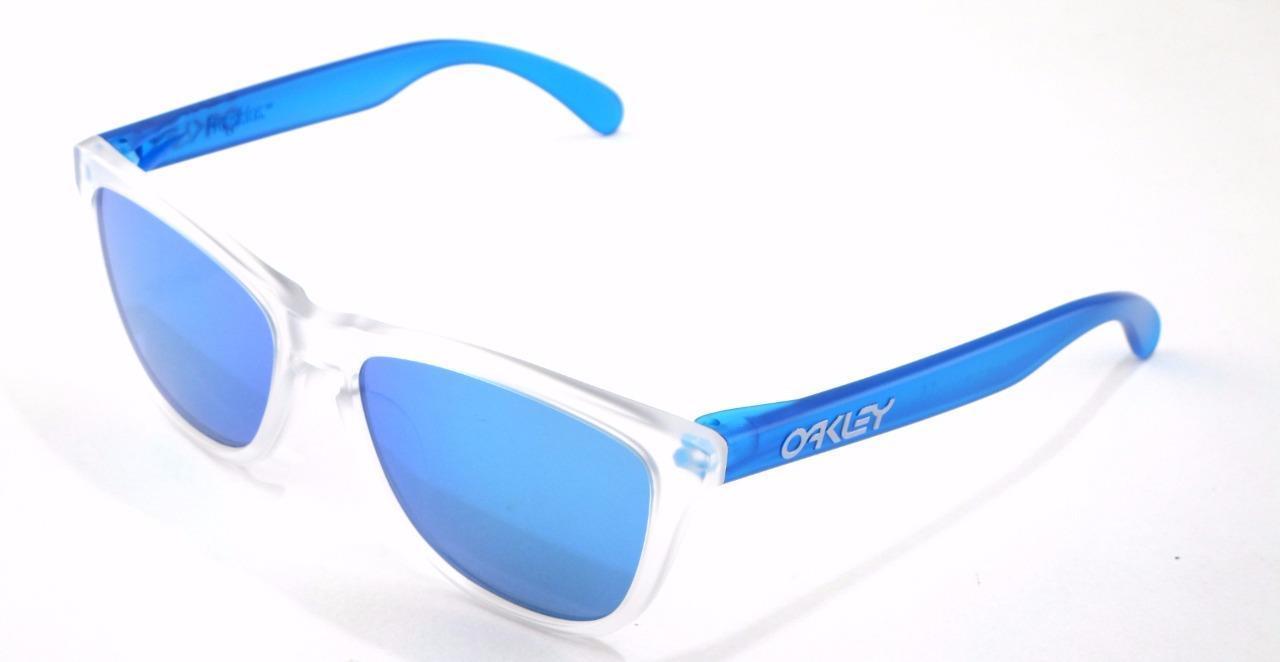 Oakley Frogskins Colorblock Collection Clear/Blue Sunglasses (OO9245-5154)