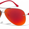Ray-Ban Orange Red Mirror Aviator Sunglasses (RB8058 159/6Q 59mm)