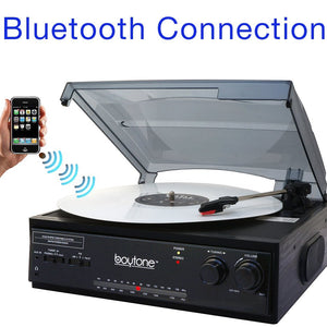 HUGE PRICE DROP: Boytone Bluetooth Stereo Turntable w/ 2 built in Speakers & AM/FM Radio