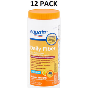 12 Pack: Equate Fiber Therapy Orange Powder 10.0 oz 48 Doses (576 Doses Total)!