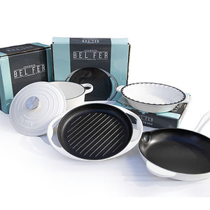 LOWEST PRICE EVER: BEL FER Inspired Home 5-Piece Enameled Cast Iron Cookware Set - Ships Next Day!