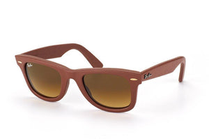 Ray-Ban Wayfarer Leather Brown Sunglasses (RB2140QM 1169/85 50mm)