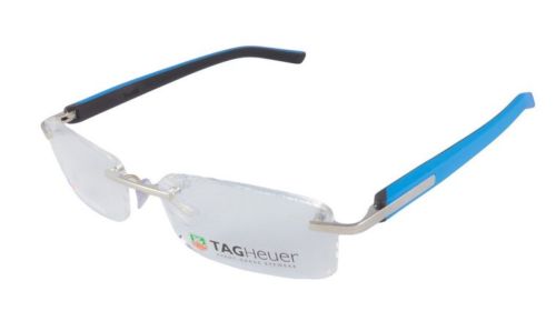 Tag Heuer Brushed Light Blue Rimless Eyewear (TH8108 009 54)