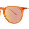 Versace Orange/Gold Mirrored Round Sunglasses (VE4315 5100/6Q 52mm)